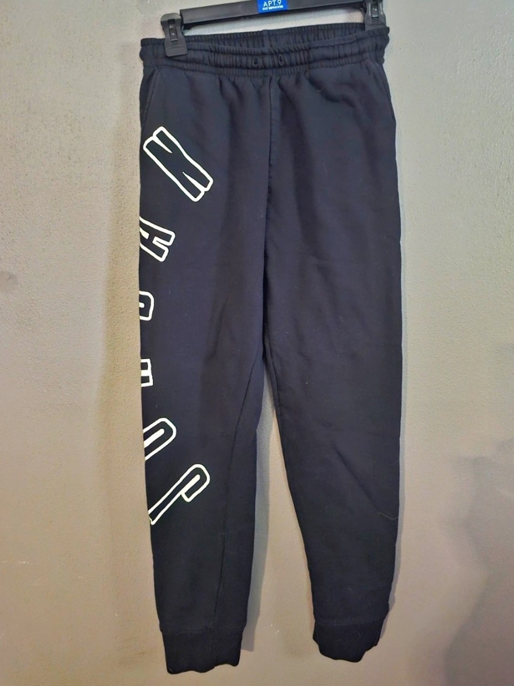 Jordan Kids Black Sweatpants with White Side Logo